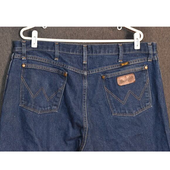 Wrangler 47mwz Regular Fit Men's 40x32 Western Denim Blue Cotton Jeans - Picture 4 of 9